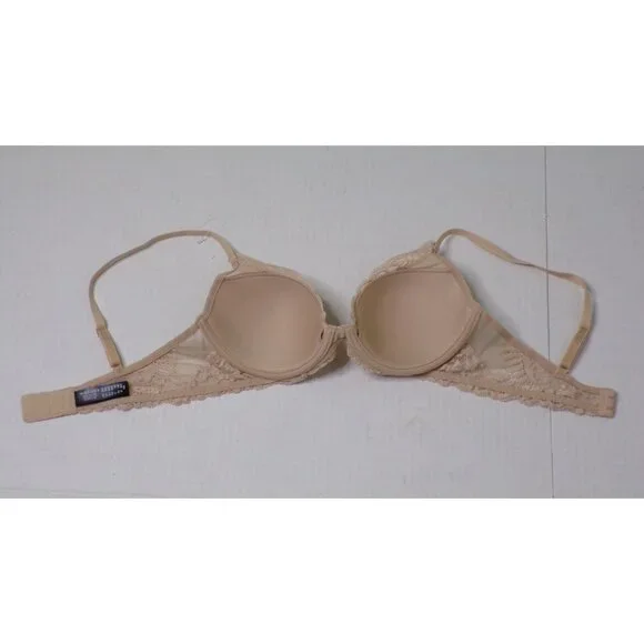 🆕 NATORI Feathers UW T-Shirt Plunge Bra  34DD Cosmetic (Light Beige) #730023 - Picture 10 of 10